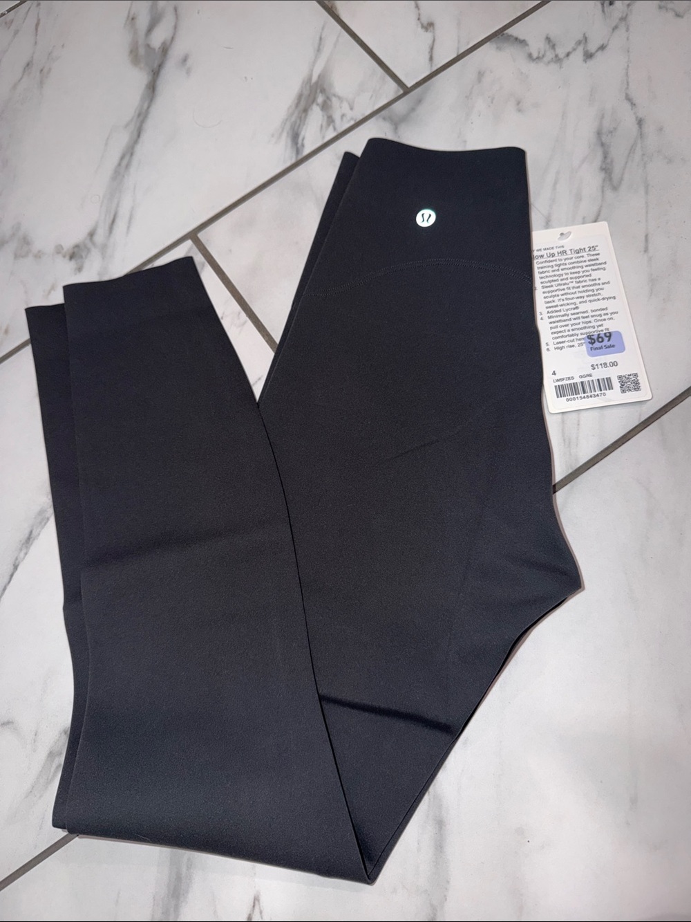 lululemon graphite grey Glow up HIGH RISE TIGHT